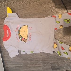 18-24m short sleeve pj set let taco bout it..